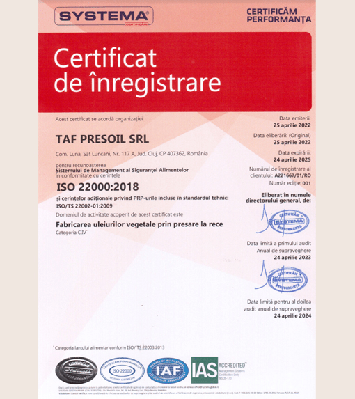 Certificat Systema